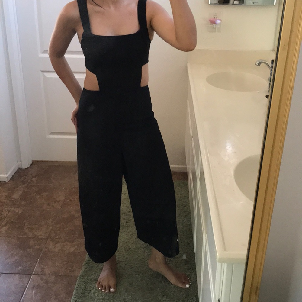 Zara Black cut out jumpsuit